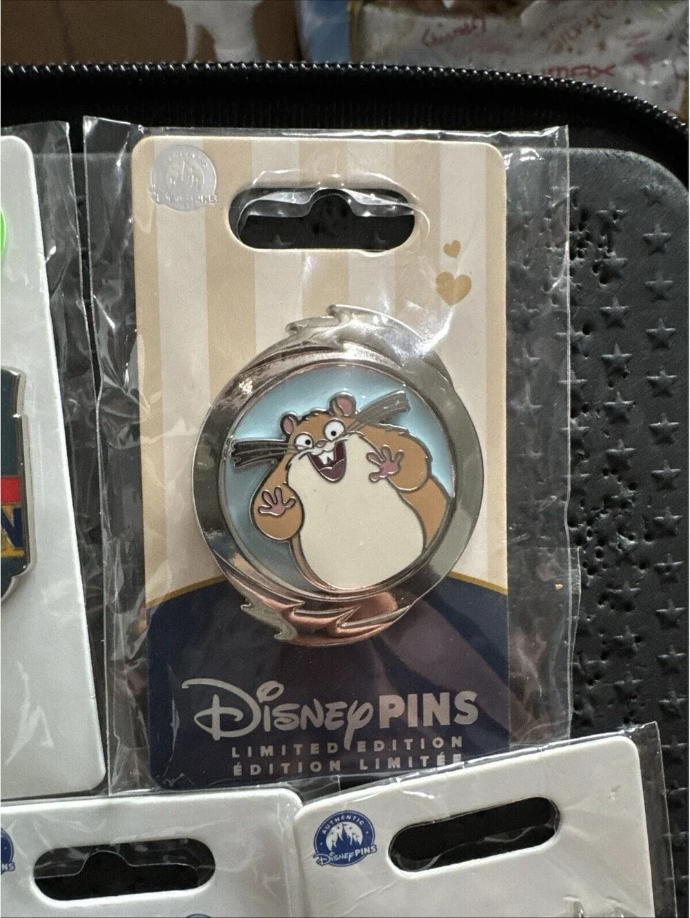 Disney Store UK London - Tails of Friendship Event Pin - RHINO - Bolt Hamster LE